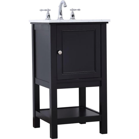 19 in. Metropolis Single Bathroom Vanity Set - Black
