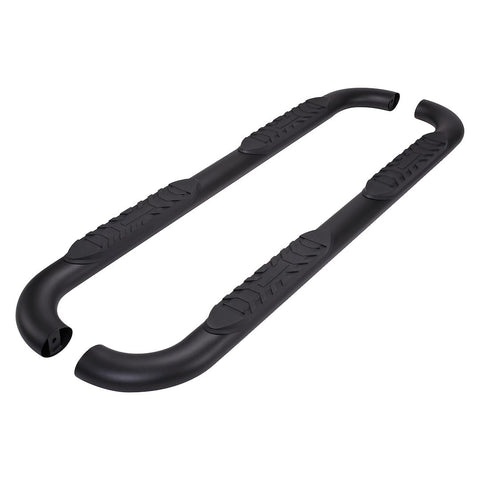 TrailFX Nerf Bars Fits Ford Ranger SuperCab 2019-2023 Titanium Black Steel Side Steps Curved Ends Rocker Panel Mount 4 Inch Oval Running Board Pair TrailFX A1014B