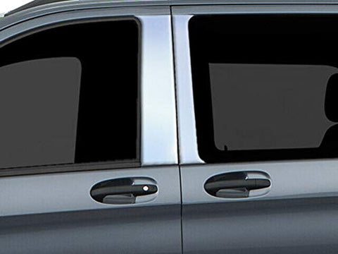 QAA is Compatible with 2016-2021 Mercedes Metris 4 Piece Stainless Pillar Post Trim PP16995