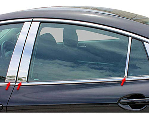 QAA is Compatible with 2009-2012 Mazda Mazda6 6 Piece Stainless Pillar Post Trim PP29761