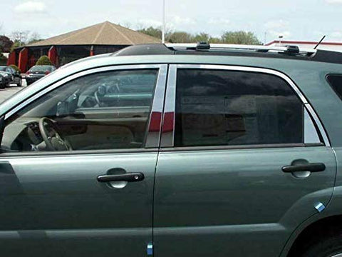 QAA is Compatible with 2005-2010 Kia Sportage 12 Piece Stainless Window Trim Package, Includes Upper Trim and Pillar Posts, NO Window Sills WP28835