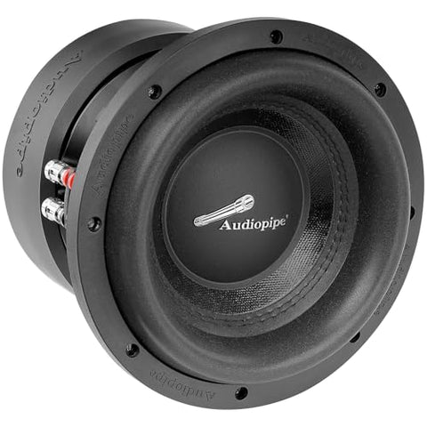 Audiopipe 8" Competition Subwoofer (TXX-BDX-8D2), Superior Performance, 1000W, 2 Magnets, BASV Voice Coil, Aluminum Basket, Multi-Connect, Stitching Surround, Non-Press Paper Cone, 2 x 2 Ohms