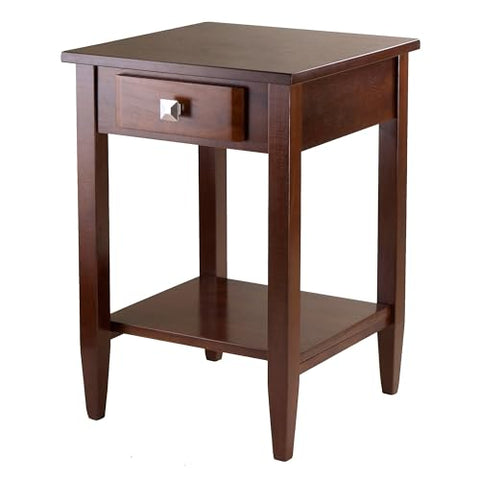 Winsome Richmond 25.98 x 17.95 x 18.68-Inch Wood End Table Tapered Leg, Antique Walnut (94118)