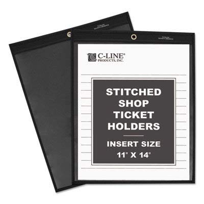 Shop Ticket Holders, Stitched, One Side Clear, 75", 11 x 14, 25/BX