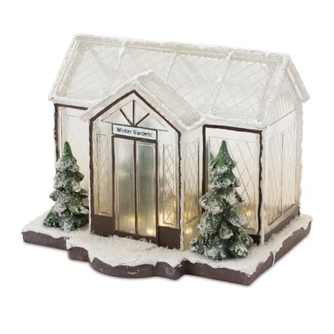 Melrose International LED Winter Greenhouse Display 10" L