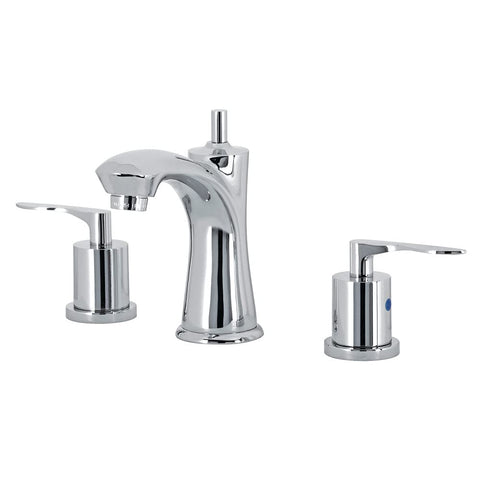 Kingston Brass KB7961SVL Serena Widespread Bathroom Faucet with Pop-Up Drain, 13.75 x 4.25 x 5.38, Polished Chrome