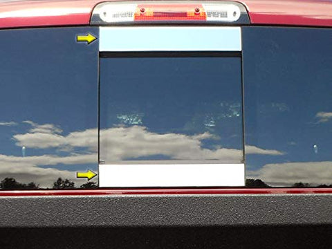 QAA is Compatible with 2019-2020 RAM Trucks RAM 2 Piece Stainless Sliding Rear Window Trim Accents RW59935