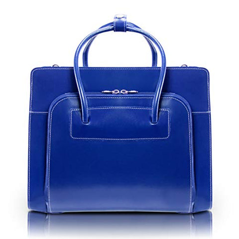McKleinUSA McKlein Lake Forest Navy Leather Women's Case with Removable Sleeve (94337), 16"x5"x12.5"