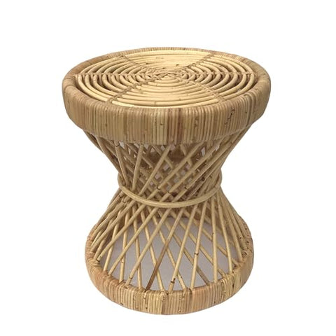 D-Art Collection Rattan Twisted Table Handmade Accent Table