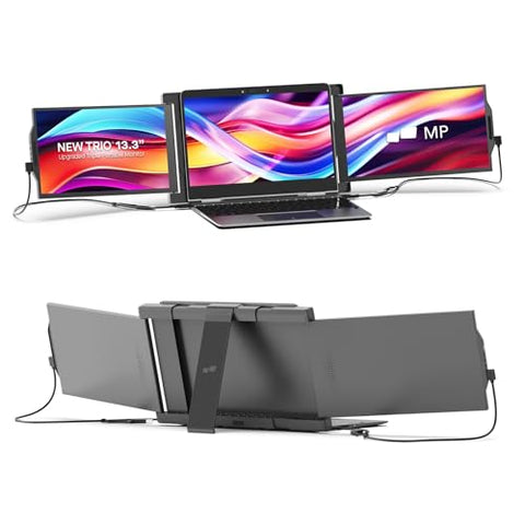 Portable Monitor - Mobile Pixels 15.6" Duex Float Portable Stacked Monitor, FHD IPS Touchscreen (Built-in Kickstand), USB C/HDMI Laptop Screen Extender, Compatible with Windows/MacOS/ChromeOS/Switch