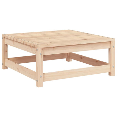vidaXL Patio Footstool Outdoor Ottoman Footrest â€“ Solid Pine Wood, 27.6"x27.6", Slatted Design, Versatile for Garden/Patio