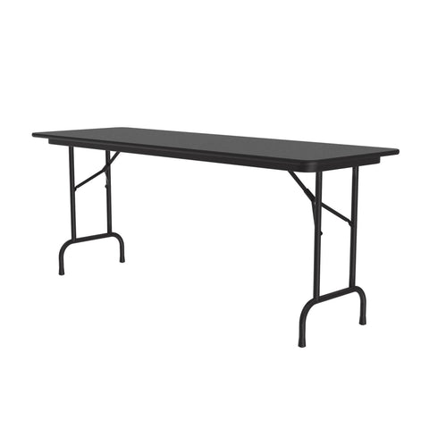 Correll Cf2496M-07 Melamine Top Folding Tables - Fixed Height - Black Granite