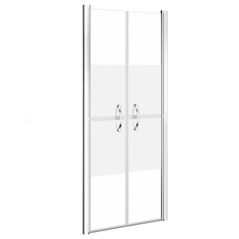 vidaXL Shower Door, Shower Enclosure for Bathroom, Shower Screen with Modern Handles, Shower Cubicle, Half Frosted ESG 37.8"x74.8"