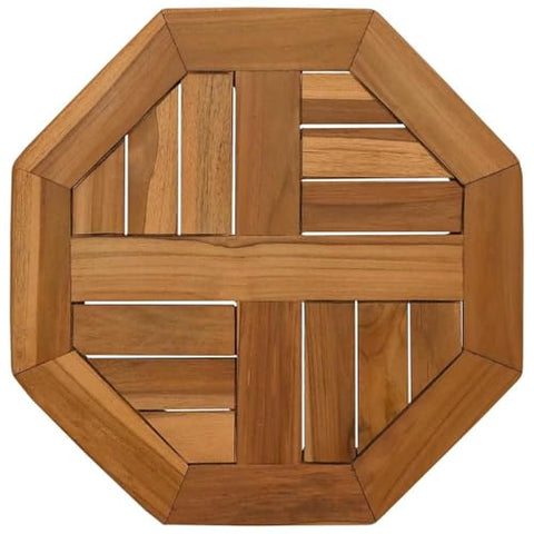 vidaXL Table Top, Replacement Board, Furniture Top for Garden Outdoor Patio Desk Furniture, Exterior Table Top, Octagonal Solid Wood Teak