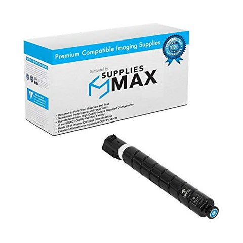 SuppliesMAX Compatible Replacement for Canon imageRUNNER Advance C3325i/C3330i/C3520i/C3530i/DX-C3725i/DX-C3730i/DX-C3835i Cyan Toner Cartridge (19000 Page Yield) (GPR-53C) (8525B003)