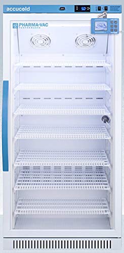ACCUCOLD 8 Cu. Ft. Vaccine Refrigerator, NIST Data Logger Included, Medical Refrigerator, +2 to +8ºC Range, Glass Door- ARG8PVDL2B