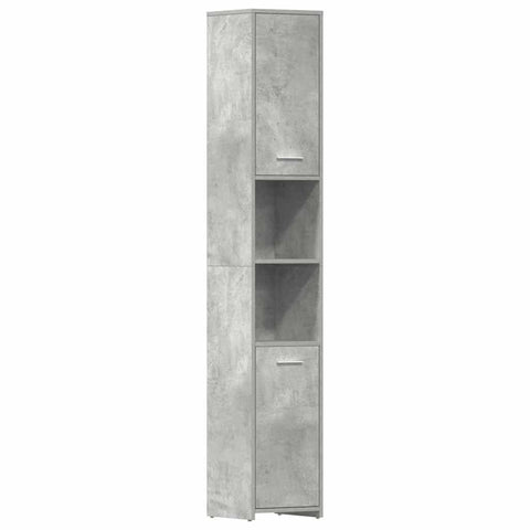 vidaXL Bathroom Cabinet Concrete Gray Engineered Wood Tall