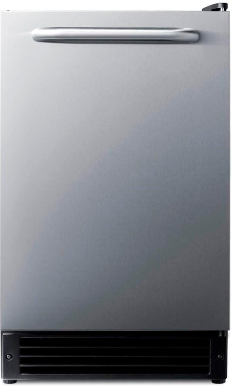 Summit 15" Ice Maker, Drain Free, Built-in Ice Maker 15lb. Production Capacity, Stainless Steel- BIM26