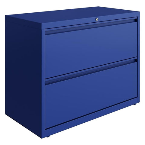 Hirsh 36-in Wide HL10000 Series 2 Drawer Metal Lateral File Cabinet Classic Blue