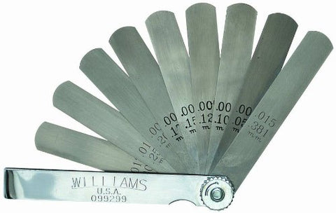 Williams GS-2 Standard Feeler Gauge Set