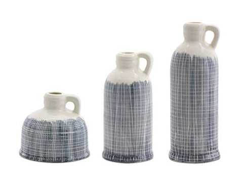 Melrose Indoor Modern Home/Office Decorative Jugs (Set of 3) 5"H, 8.5"H, 10.25"H Terra Cotta