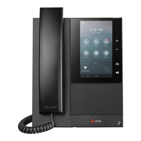 Poly CCX 505 IP Phone - Corded - Corded/Cordless - Wi-Fi, Bluetooth - Desktop, Wall Mountable - Black - 24 x Total Line - VoIP - 5" LCD - IEEE 802.11b/g/n - 2 x Network (RJ-45) - PoE Ports