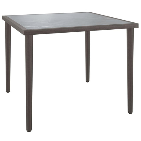 vidaXL Garden Table Grey Steel Small Modular Garden Table Square