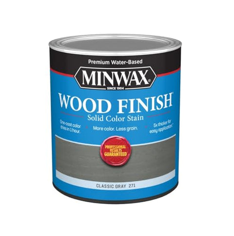 Minwax® Wood Finish® Water-Based Solid Color Stain, Classic Gray, 1 Quart