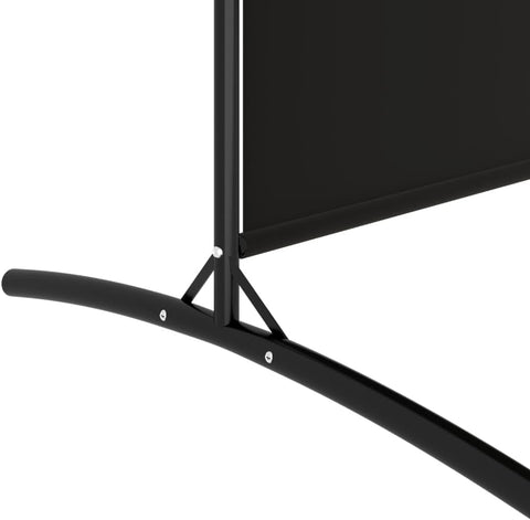 vidaXL vidaXL Room Divider, Folding Privacy Screen 5 Panel Room Divider, Freestanding Room Partition Wall Divider for Room Separation, Black Fabric