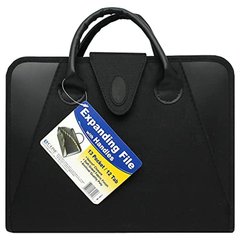 C-Line Expanding File with Handles, Letter Size, Black (48211)