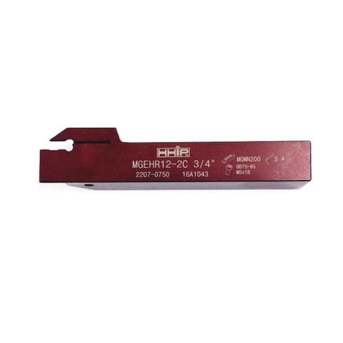 HHIP 2207-0750 Right Hand MGEHR12-2C External Grooving Tool Holder, 3/4" x 3/4" x 5"