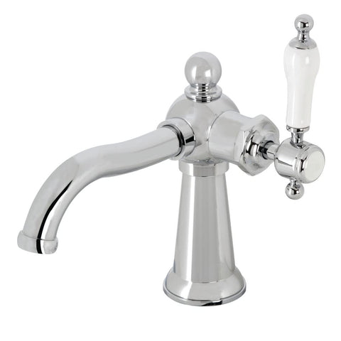 Kingston Brass KS154KLCP Nautical Single-Handle Bathroom Faucet with Push Pop-Up, 4.5 x 6.31 x 8.81, Polished Chrome