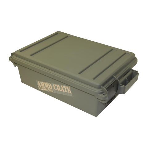 MTM ACR4-18 Ammo Crate Utility Box-Carry up to 65lbs of gear-Stackable design, double padlock for security - Water-resistant O-ring seal - Army Green