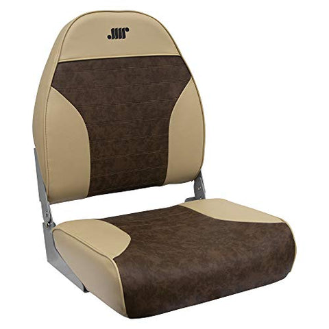 Wise 8WD588PLS-662 Standard High Back Boat Seat, Sand/Brown