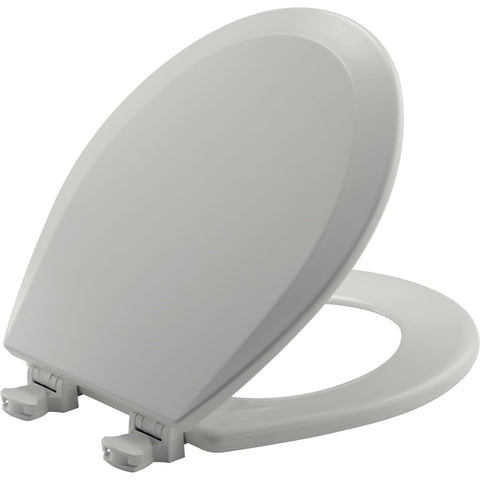 Bemis 500EC-062 is a Round Molded Wood Toilet Seat Closed Front - with Cover with a Ice Gray Finish