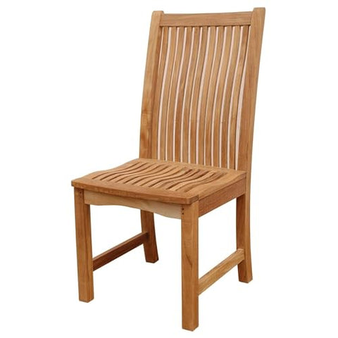 Oakestry Kingston Armchair – Classic Grade-A Teak Outdoor Chair with Sculpted Seat, Timeless Design for Patio, Garden & Terrace, Durable, Lightweight & Weather-Resistant