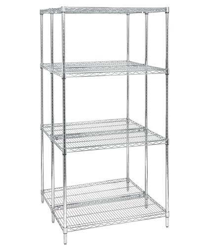 Quantum Storage Systems WRA86-2136C-166GY Wire Heavy Duty 5 Shelves 8 Rack Gray Bins 86" H x 42" W x 36" D