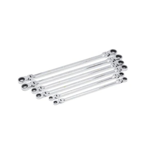 GEARWRENCH 6 Piece 90-Tooth 12 Point Metric GearBox Double Flex Ratcheting Wrench Set | 86830