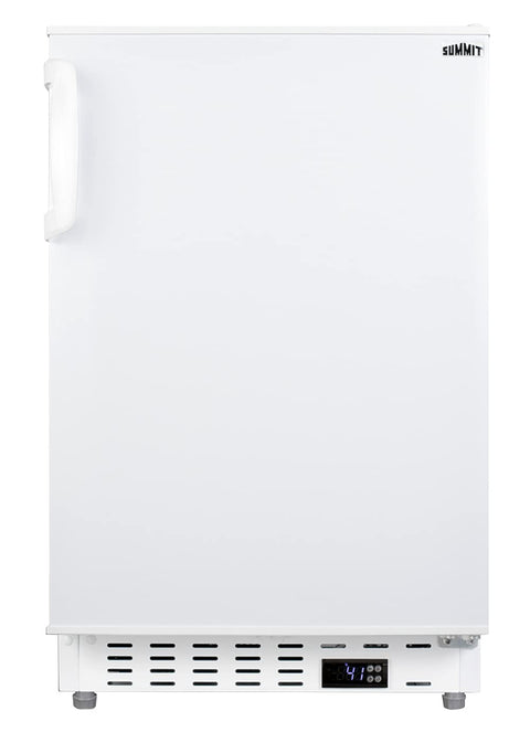 Summit 20" Refrigerator, Built-In Undercounter Fridge, 3.53 cu.ft. Capacity, ADA Compliant, White- ALR46W
