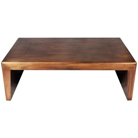 Moti Mar Vista Way Metal Cladded Cocktail Table with Copper Finish