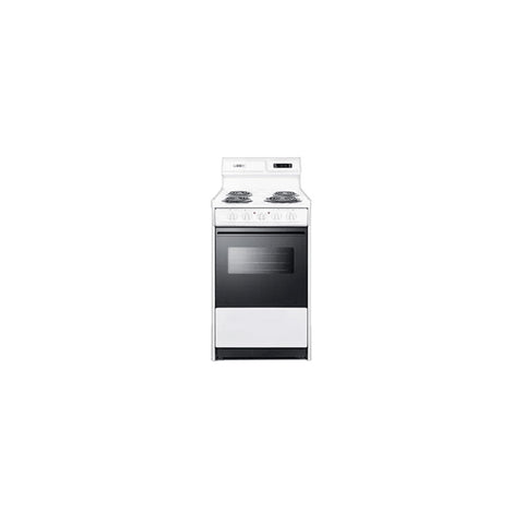 Deluxe 220V electric range in slim 20 inches width with digital clock/timer