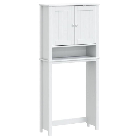 vidaXL Washing Machine Cabinet White Solid Pine Wood Standard
