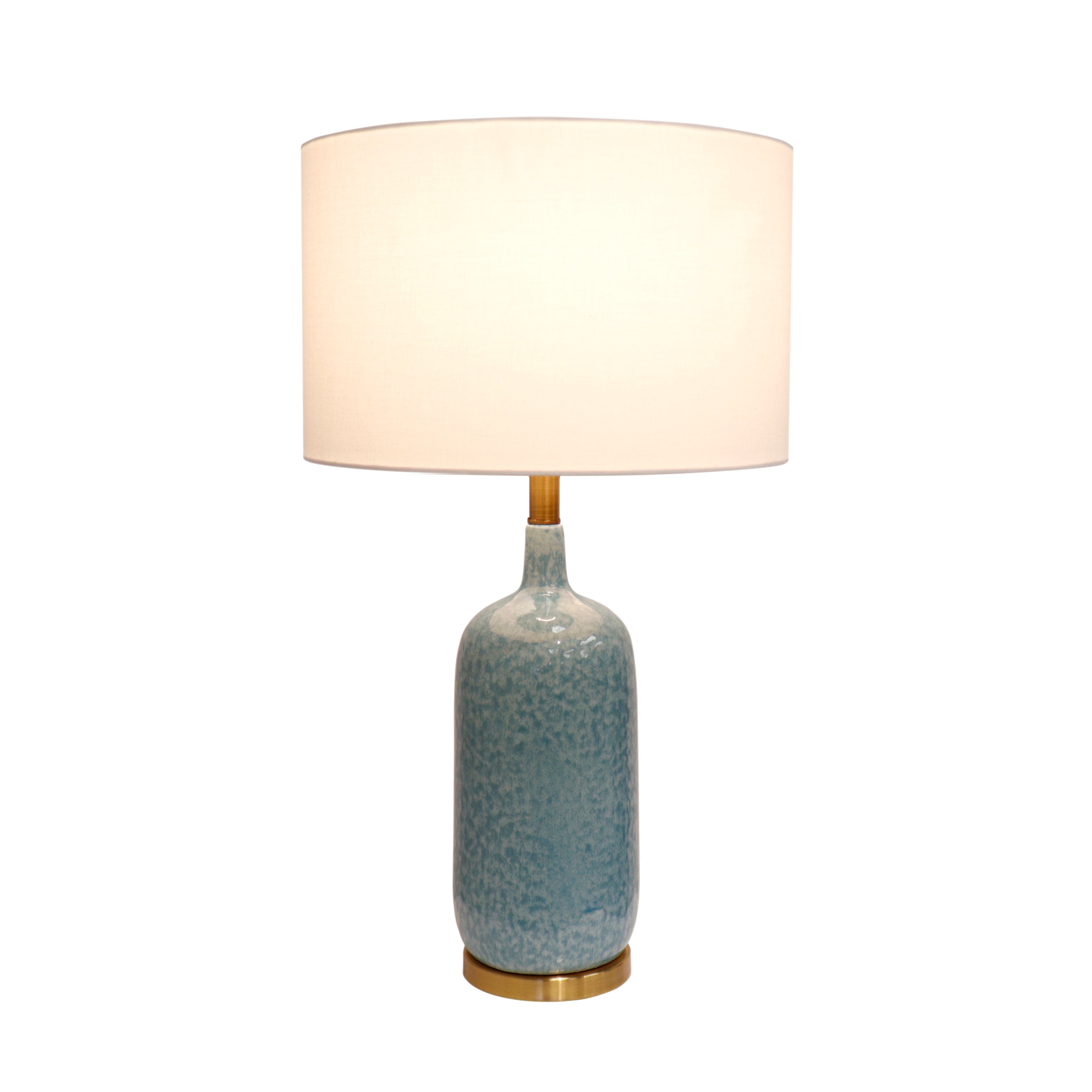 Pasargad Home Tucson Style Ceramic Blue/Gold Table Lamp H27 in