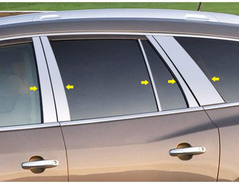 QAA is Compatible with 2013-2017 Buick Enclave 10 Piece Stainless Pillar Post Trim, Includes Cut Out for Buick Logo PP53533