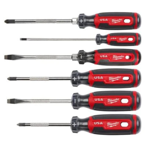 Milwaukee Electric - Cushion Grip Screwdriver Set USA 6 Pack
