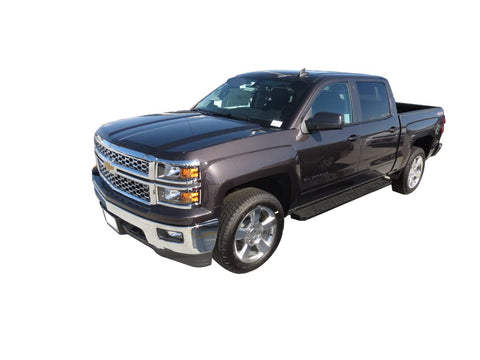 TrailFX Running Boards Pair Fits 2020-2021 Chevrolet Silverado 1500 6.5-Inch Wide Black Powder Coated Steel Full-Length Rocker Panel Mount 300 lb Capacity Running Board Set of 2 TrailFX RBW16B