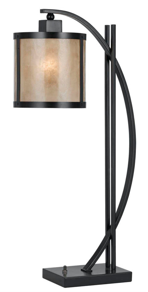 Cal Lighting BO-2320TB Table Lamp with Scavo Glass Shades, Iron Finish, See Image, 26.00x5.00x7.50