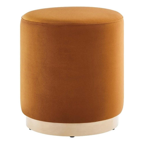 Modway 16" Round Performance Velvet Upholstered Upholstered Ottoman