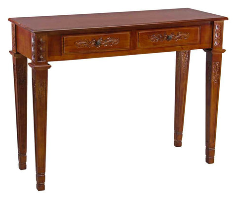 International Caravan Furniture Piece Windsor Two Drawer Rectangular Console Table