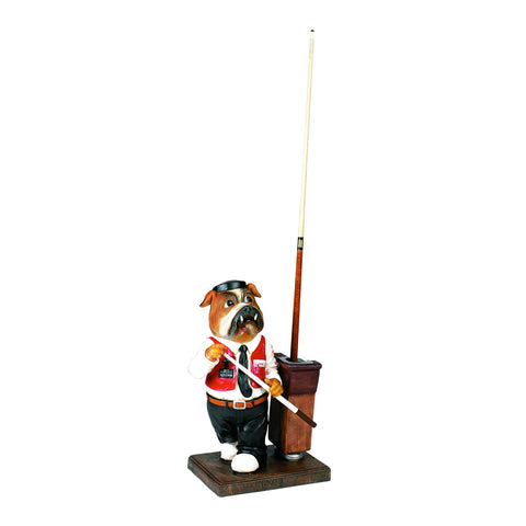 RAM Gameroom Pool Cue Holder with Bulldog Design